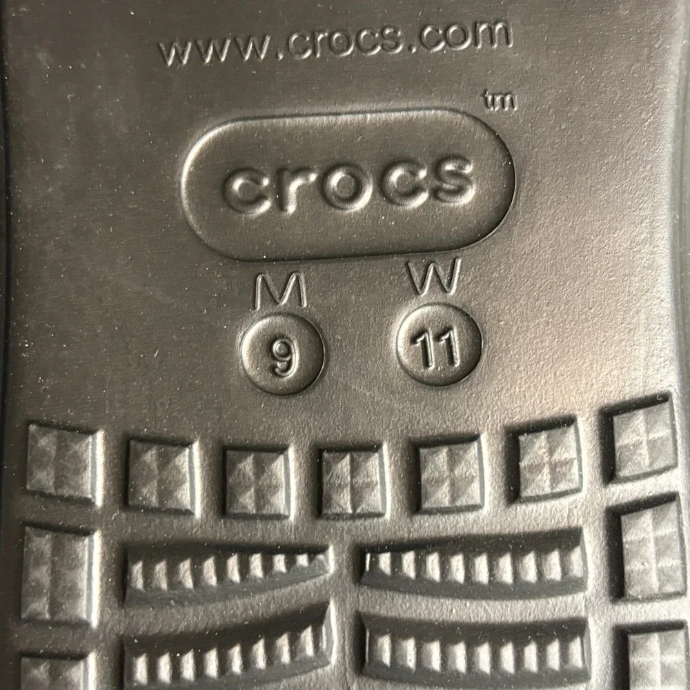 NEW Crocs Crush Sandal Platform Two Strap Gorpcore Slide Black Womens 11 Mens 9